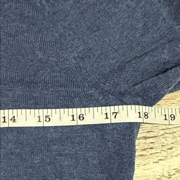 Vintage Abercrombie & Fitch Wool Blend Sweater Men’s Size S Heather Blue Y2K - Picture 4 of 5